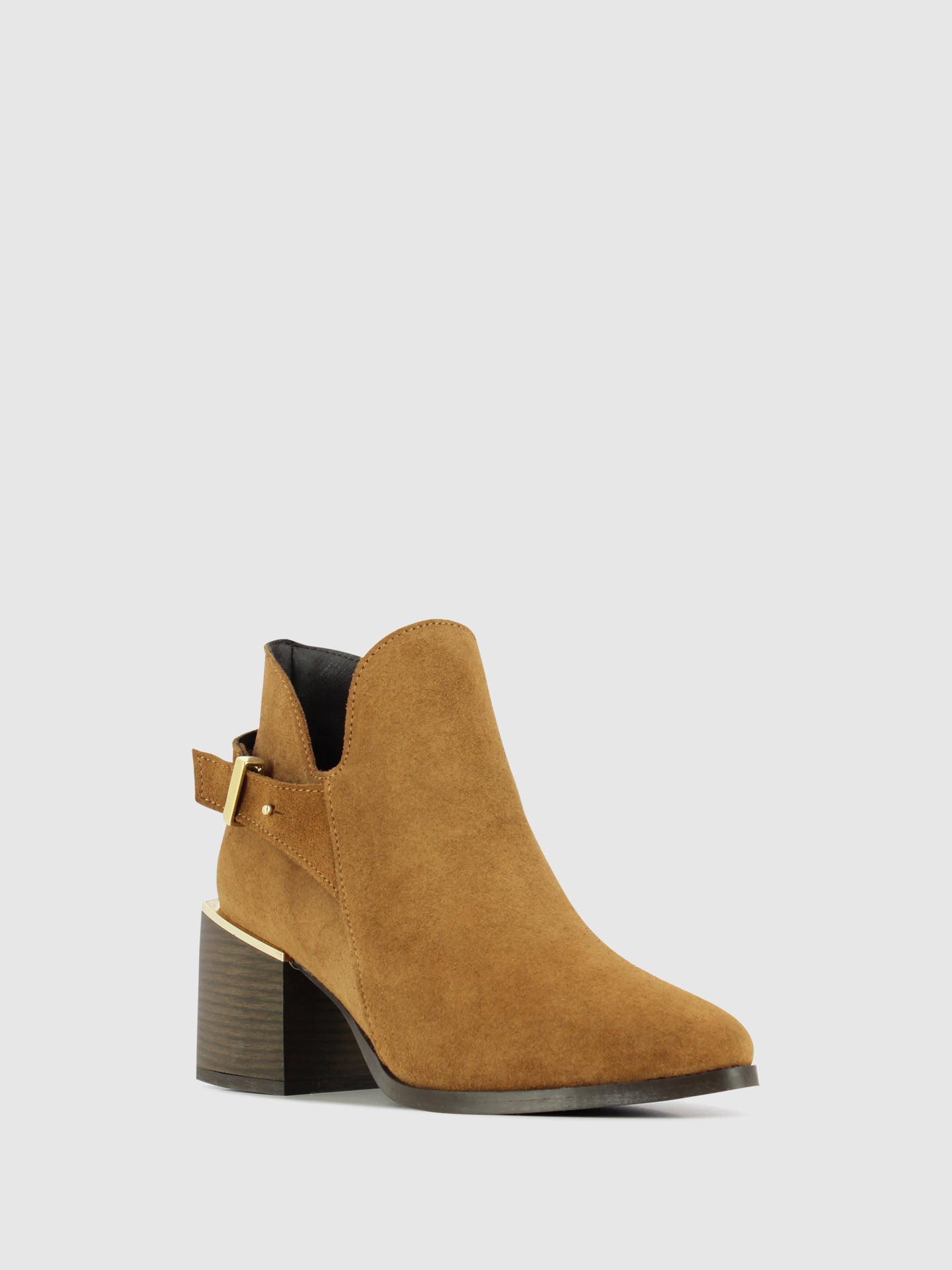 Foreva Botins com Fecho em Camurça Camel